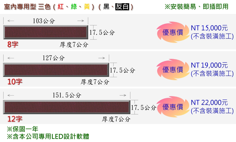 LED尺寸售價